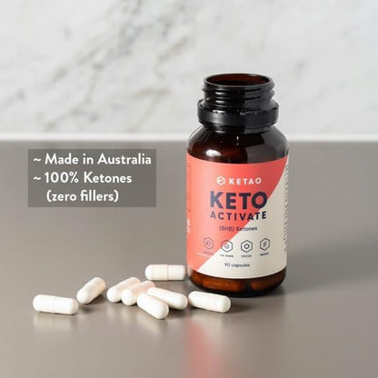 Keto Activate 90 Capsules Exogenous Ketones (goBHB) | Zero Carbs/Sugar | Keto Pills for Ketosis & Craving Control | Vegan Capsules
