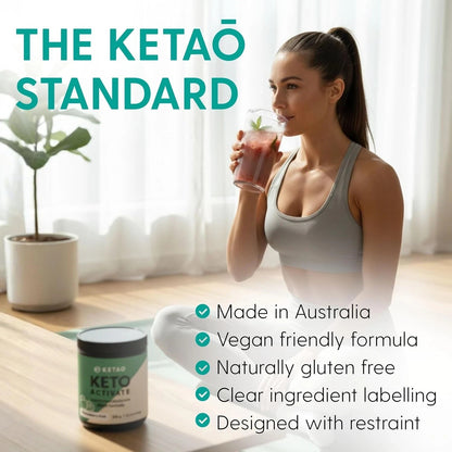 2 Pack KETAO Activate BHB Powder Strawberry Kiwi Energy Prebiotic VEGAN 225g