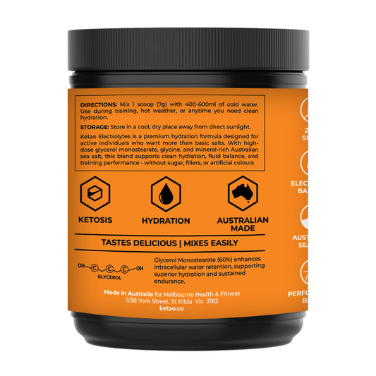 Ketao Hydration Electrolyte Powder – Rapid Hydration + Glycerol + Sea Salt